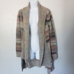 Maurices Sweater Cardigan Striped Earthy Tones Sm